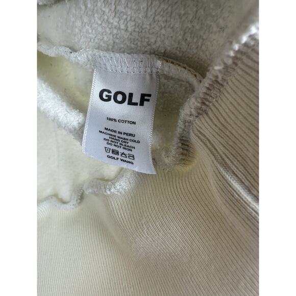 Golf Wang 3D Logo Crewneck Tyler The Creator Streetwear Embroidered Cream Medium - Picture 8 of 16